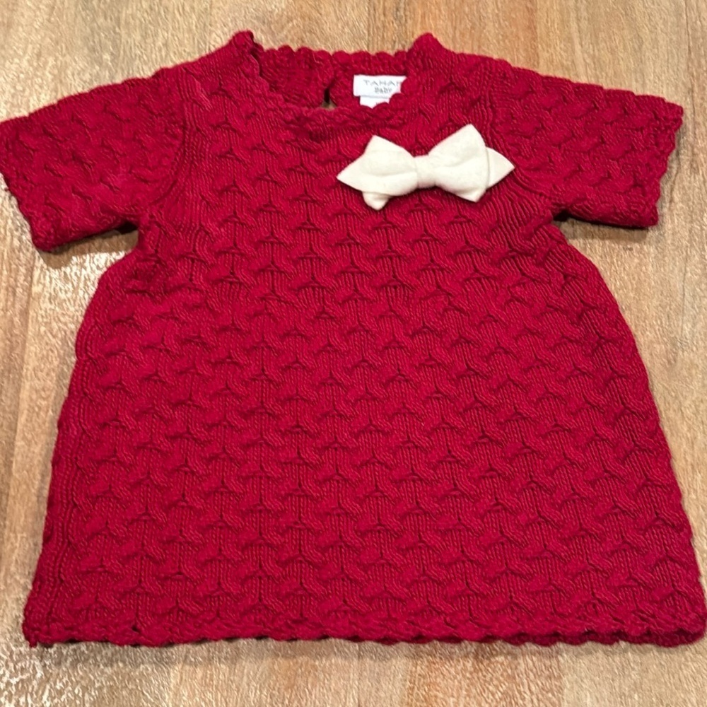 TAHARI Baby โข 0-3 months โข Red Knit Dress